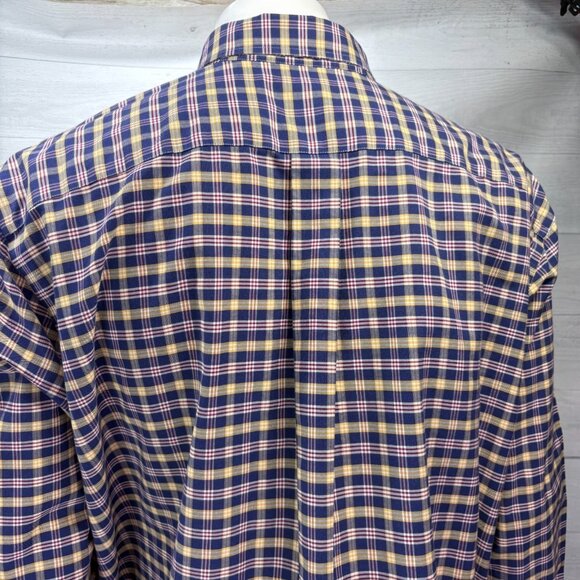 Brooks Brothers 2XLT Plaid Shirt Non-Iron Supima Cotton Long Sleeve Button Down - Picture 9 of 14
